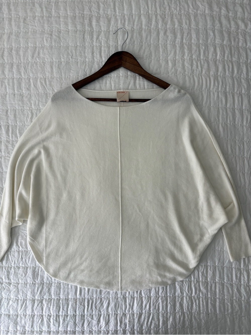 Kerisma Cream Dolman-Sleeve Crewneck Sweater
